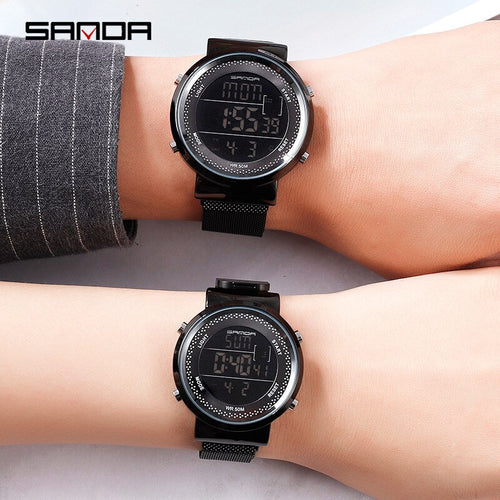 Magnetic LED Electronic Wristwatch